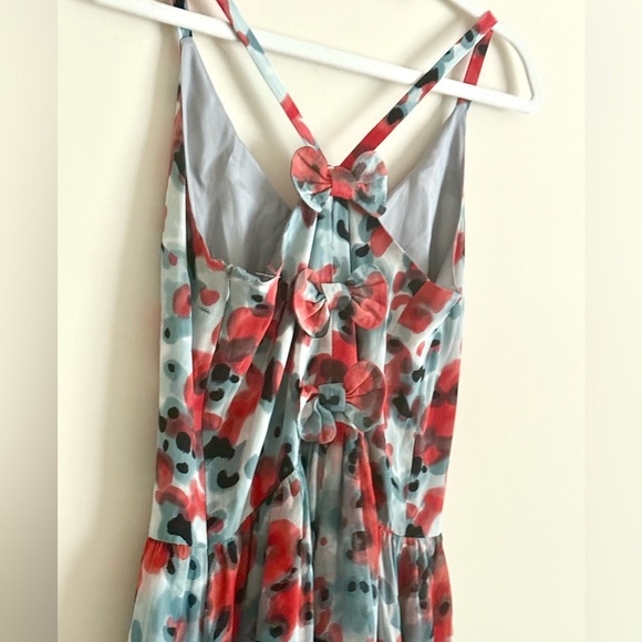 Vessel by Timo Anthropologie Dress 100% Silk Sleeveless Back Bow Accents Size S - Picture 9 of 15